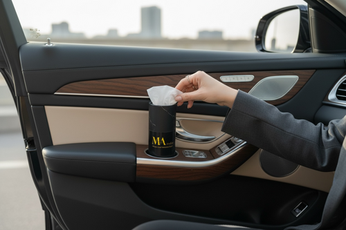 Car Cup Holder Tissue Dispenser – Portable Wet & Dry Tissue Box